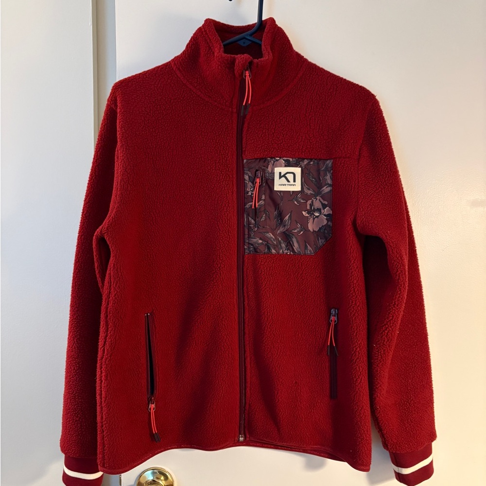 Kari Traa Women's Rothe Red Fleece Jacket Size Medium